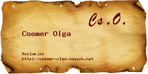 Csemer Olga névjegykártya
